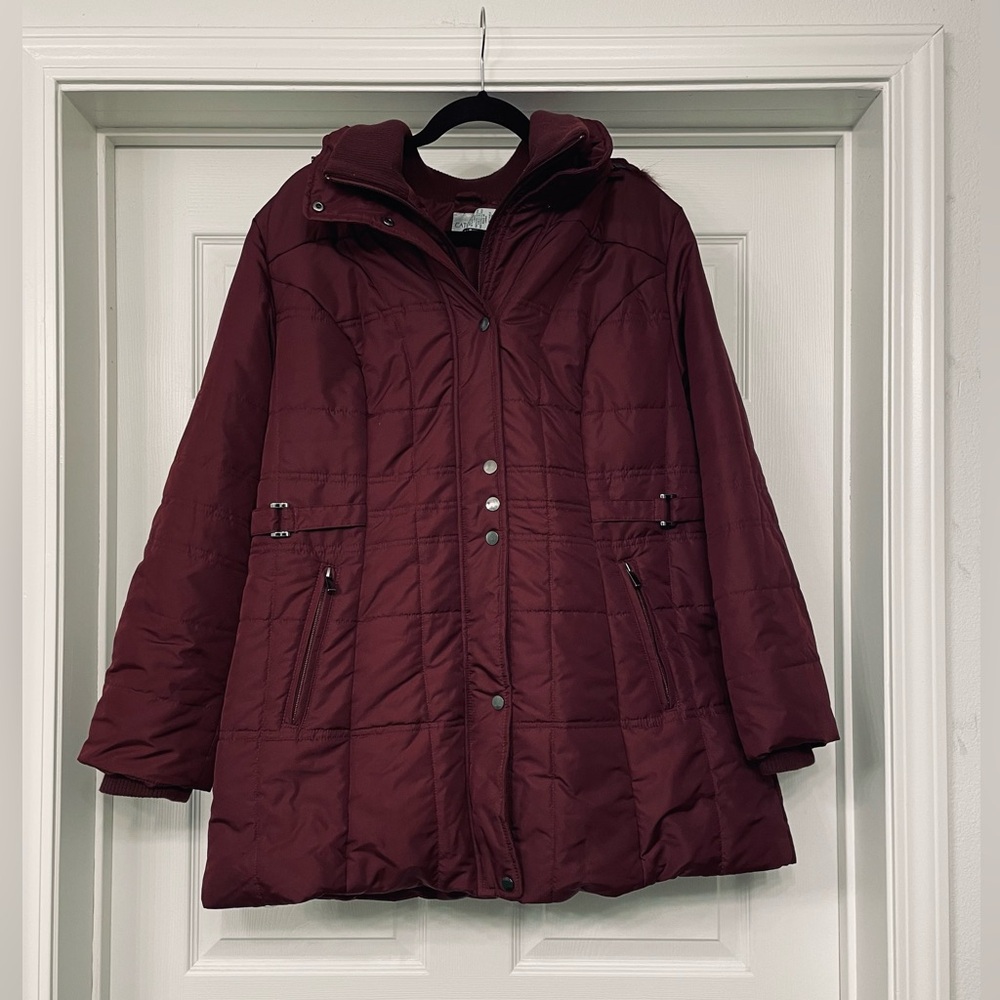 Catherines Faux Fur Hood Puffer Coat